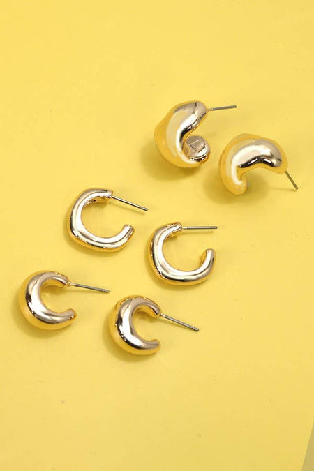 Gold hoop earrings 