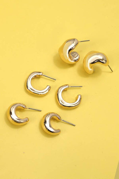 Gold hoop earrings 