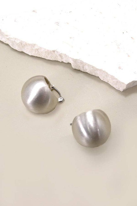 Puffed Huggie Hoop Earrings