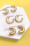 Gold hoop earrings 