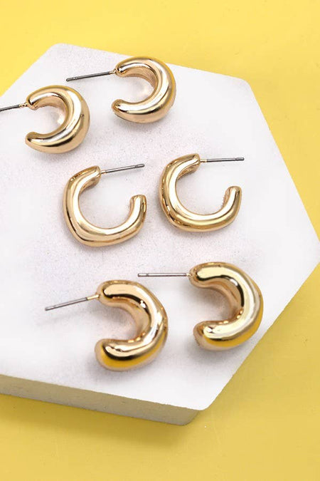 Gold hoop earrings 