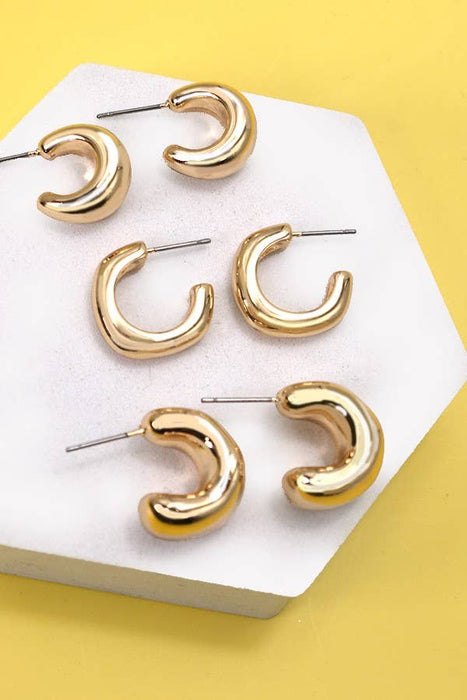 Gold hoop earrings 