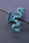 Blue decorative hair claw clip