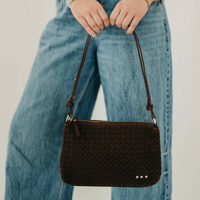 Suede Harper Shoulder Bag