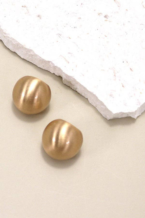 Puffed Huggie Hoop Earrings