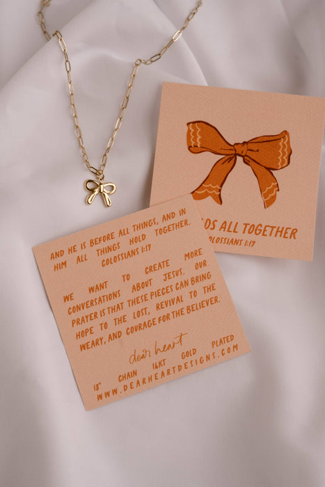 Colossians 1:17 Bow Necklace