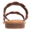 Brown sandal with braided strap 
