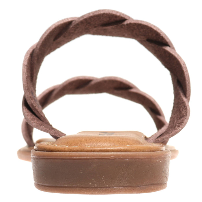Brown sandal with braided strap 