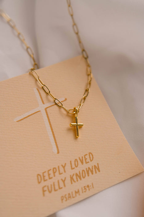 Psalm 139:1 Cross Necklace