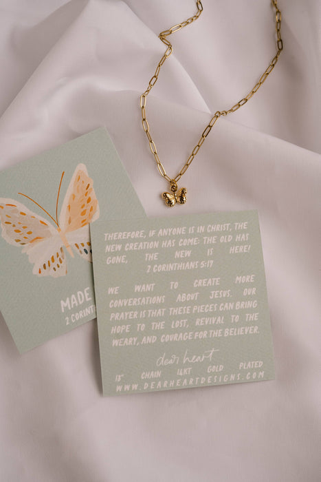 2 Corinthians 5:17 Butterfly Necklace